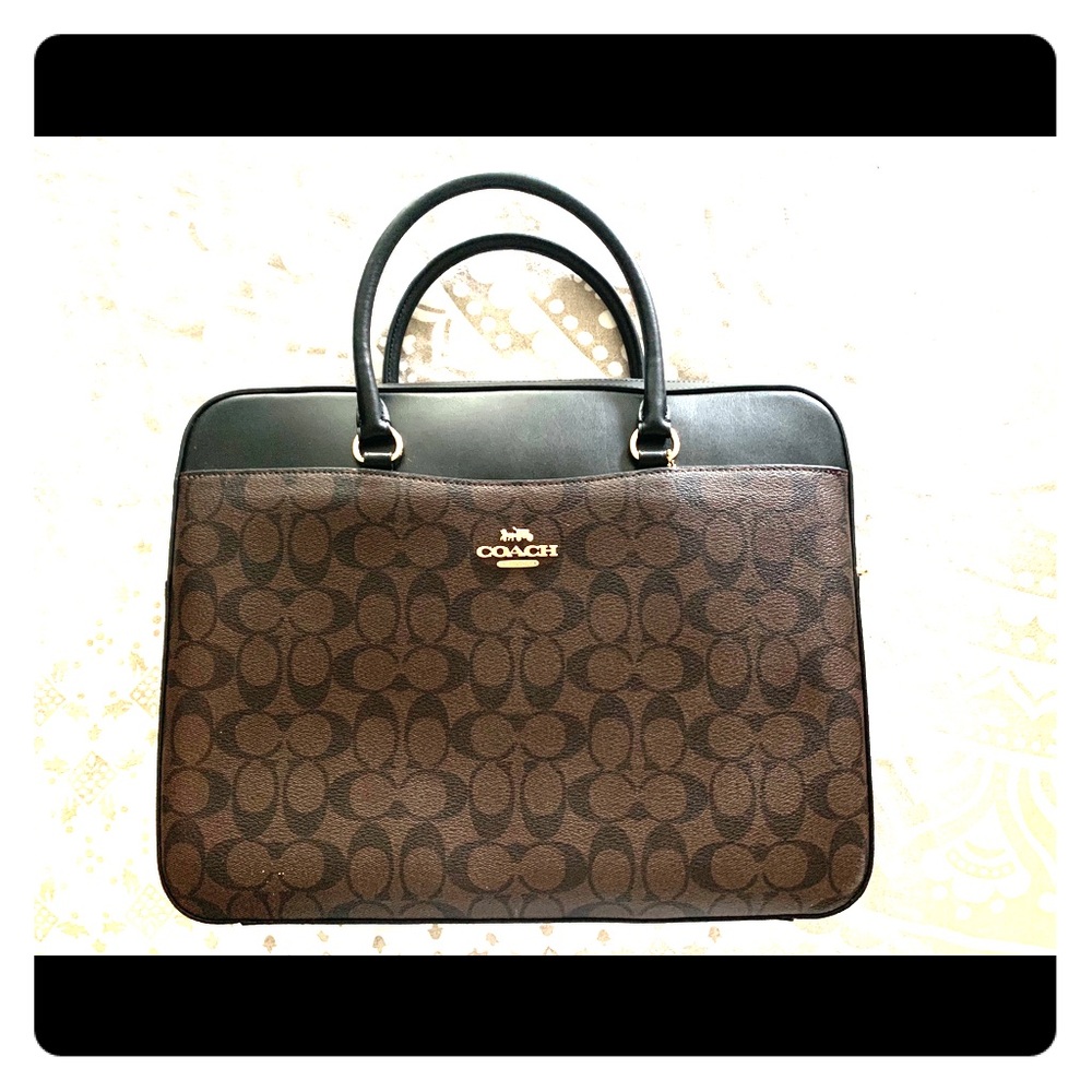 Coach Signature Laptop Bag / Briefcase